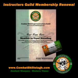 Combat Shillelagh Instructors Guild Membership Renewal