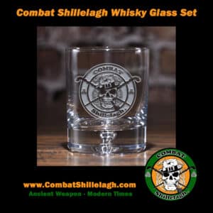 Combat Shillelagh Logo Whiskey Glass