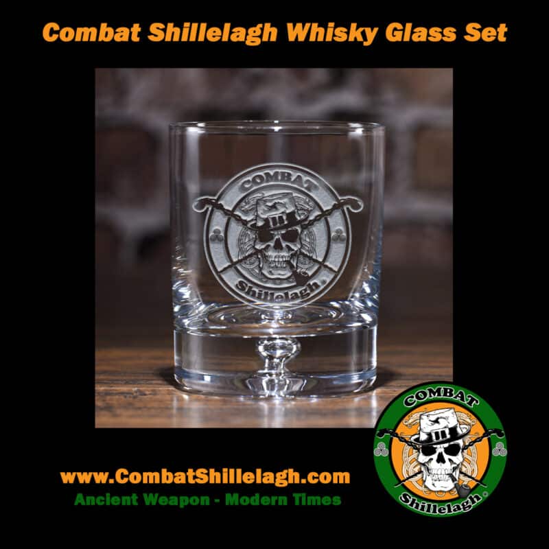 CS Instagram Whiskey Glass Set Combat Shillelagh Logo Whiskey Glass