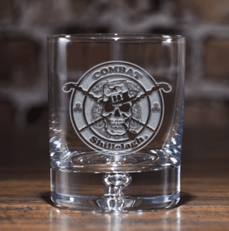 Combat Shillelagh Engraved Whiskey Glasses