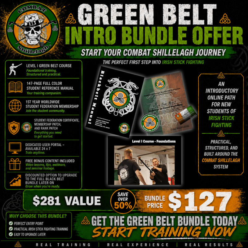 Irish Stick Fighting Green Belt Bundle
