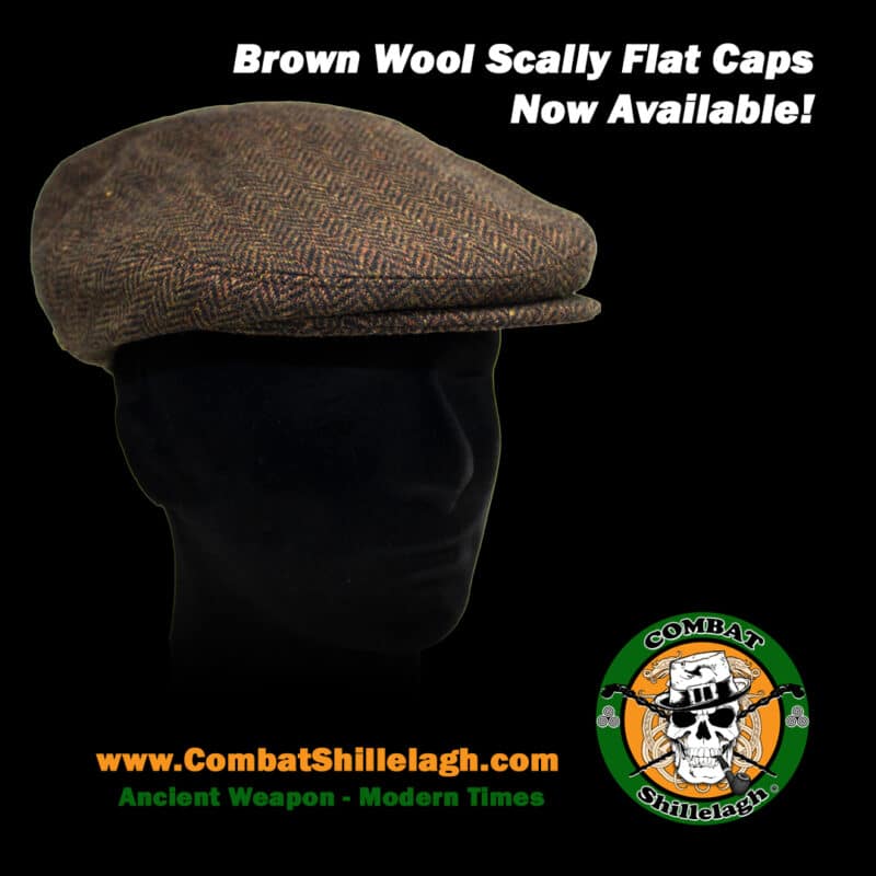 Irish Brown Wool Flat Cap