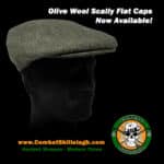 Irish Olive Wool Flat Cap