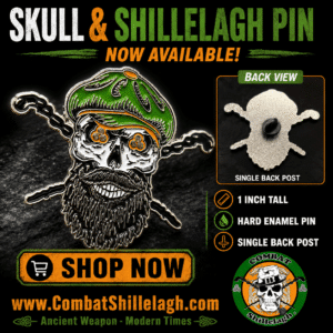 Skull and Shillelagh Pin