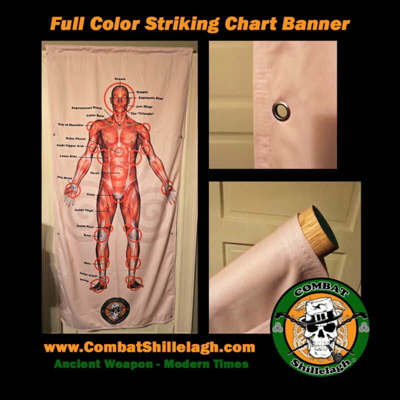 Combat Shillelagh Irish Stick Fighting Striking Chart Reference Banner