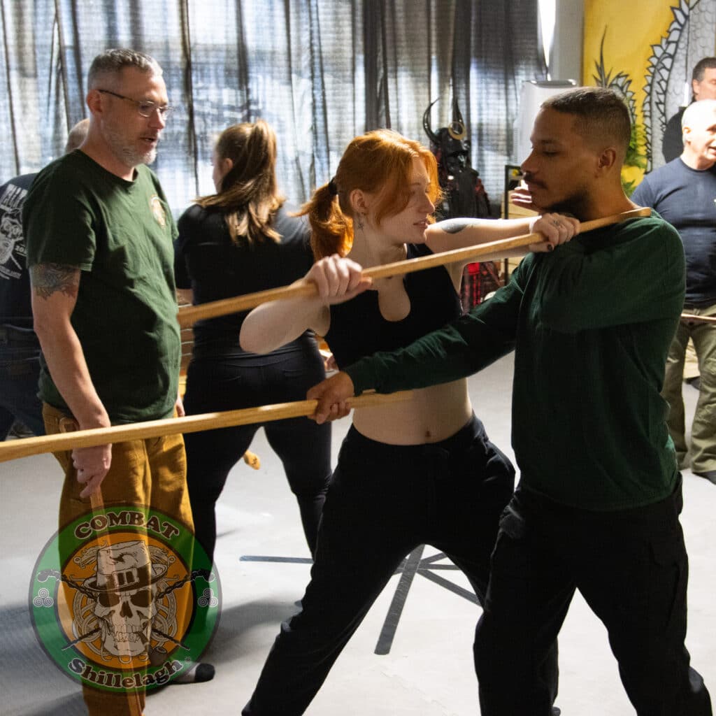 Woman using a shillelagh