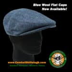 Irish Blue Wool Flat Cap